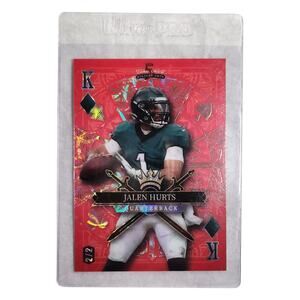 2024 Jalen Hurts Wild Card 5 Card Draw Stacked Deck Red Parallel 2/2 NM